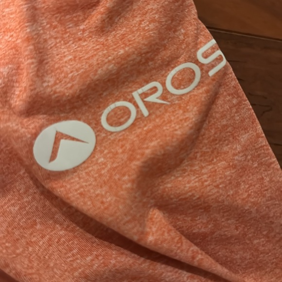 OROS Mens M  1/4 Zip Top Pullover Orange SolarCore Foam Insulated Mock Neck LS - Picture 2 of 6